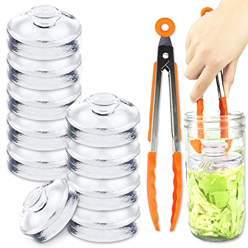 Artcome 10-Pack Glass Fermentation Weights with Easy Grip Handle and Unique Texture Design for Large Wide Mouth Mason Jars von Artcome