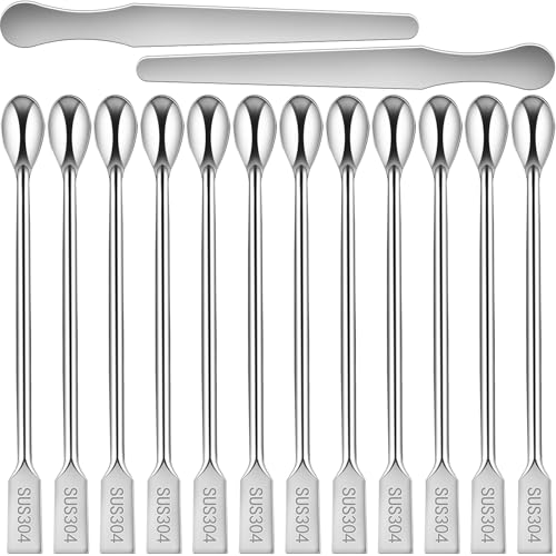 Artcome 2-Piece 7-Inch Spatula and 12-Piece 304 Stainless Steel 7.87-Inch Long Handle Dual-Ended Spoon Set – Ideal for Stirring, Scooping, Scraping, and Sampling in Kitchens, Laboratories, and More Artcome 2-Piece 7-Inch Spatula and 12-Piece 304 Stainless Steel 7.87-Inch Long Handle Dual-Ended Spoon Set – Ideal for Stirring, Scooping, Scraping, and Sampling in Kitchens, Laboratories, and More von Artcome