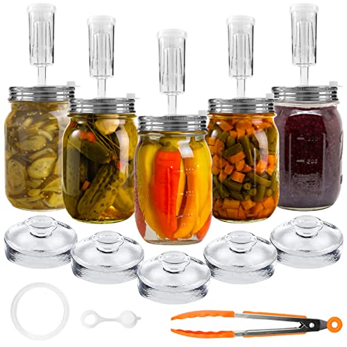 Artcome 28-teiliges Gär-Set, 5 Edelstahl-Gärdeckel, 5 Glasgewichte, 5 Luftschlösser, 6 Silikonösen, 1 Silikonzange für Einmachgläser mit breiter Öffnung (Gläser nicht im Lieferumfang enthalten) Artcome 28-teiliges Gär-Set, 5 Edelstahl-Gärdeckel, 5 Glasgewichte, 5 Luftschlösser, 6 Silikonösen, 1 Silikonzange für Einmachgläser mit breiter Öffnung (Gläser nicht im Lieferumfang enthalten) von Artcome