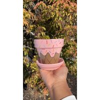 Eis Handbemalte Terrakotta Topf|Indoor Pflanzer|Wohnheim/Wohnkultur|Töpferwaren|Blumentopf|Garten|Handgemachte von Artcrombe
