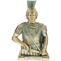 Alexander Der Große Statue, König Von Makedonien Handgemacht Handbemalt Marmor Bronze Skulptur Vintage Dekorative Büste von ArtcultureGR