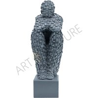 Denker Statue Moderne Ritter Buchstütze Schwere Skulptur Büro Dekor 25cm Höhe von ArtcultureGR