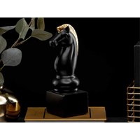 Große Schach Statue Pferd Skulptur Minimalist Home Decor Housewarming Geschenke 21, 5 cm Höhe von ArtcultureGR