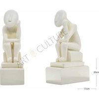 Kykladen Idole Moderne Buchstützen 2Er Set Skulpturen Wohnkultur 20 cm Höhe von ArtcultureGR