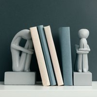 Moderne Buchstützen Kykladen Idole Skulpturen Wohnkultur 20 cm Höhe von ArtcultureGR