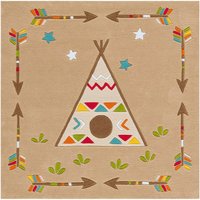Arte Espina Kurzflorteppich Spirit Glowy 3142 mehrfarbig B/L: ca. 130x130 cm von Arte Espina