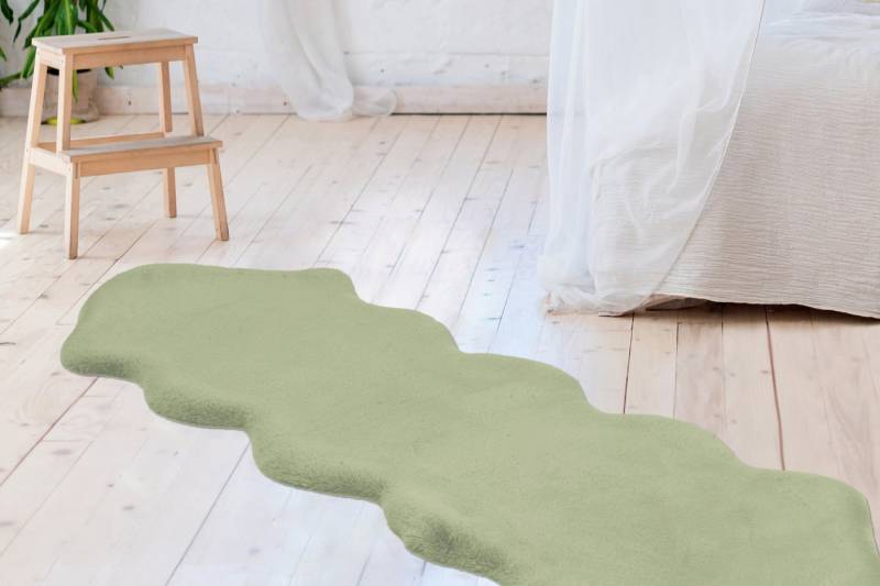 Arte Espina Fellteppich Rabbit 300, fellförmig, Höhe: 35 mm, Kunstfell, Kaninchenfell-Haptik, supersoft, ideal als Bettvorleger von Arte Espina