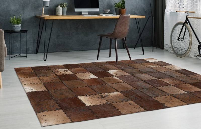 Arte Espina Teppich Voila 100, rechteckig, Höhe: 5 mm, handgenähter Flachflor-Teppich im Patchwork-Design. von Arte Espina