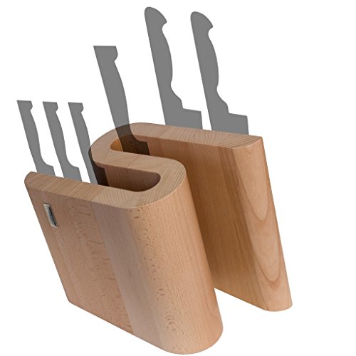 Arte Legno, magnetischer Messerblock und elegantes Küchenaccessoire, Buchenholz natur, 10 Knives von Arte Legno
