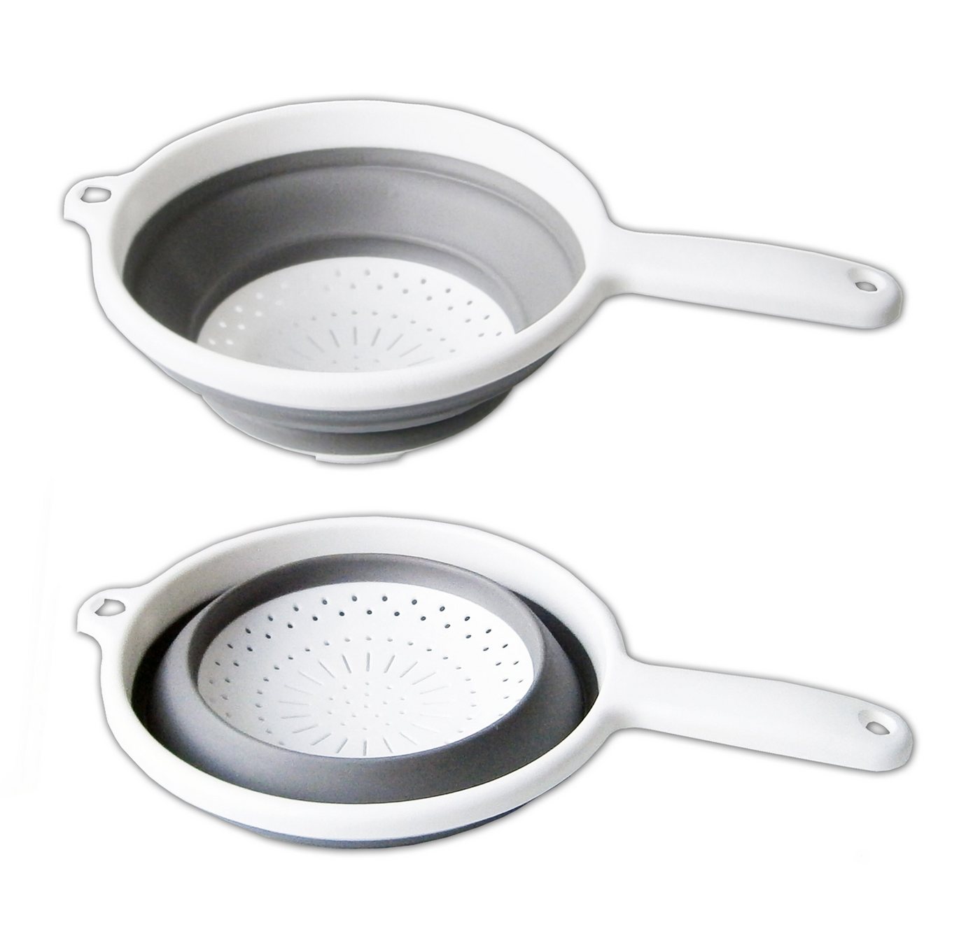 Arte Regal Seiher SEIHER faltbar Ø20cm Weiss/Grau Silikon Küchensieb Nudelsieb 16, Küchensieb Abtropfsieb Sieb Arte Regal Seiher SEIHER faltbar Ø20cm Weiss/Grau Silikon Küchensieb Nudelsieb 16, Küchensieb Abtropfsieb Sieb von Arte Regal