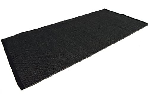 Easy Teppich aus Baumwolle, waschbar, für Bad und Küche, rutschfest (50 x 80 cm, Dark Grey) von Arte Tappeti