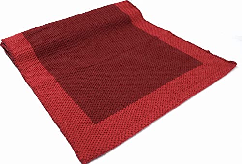 Life Teppich, Baumwolle, waschbar, für Bad und Küche, rutschfest (50 x 80 cm, Rot) von Arte Tappeti