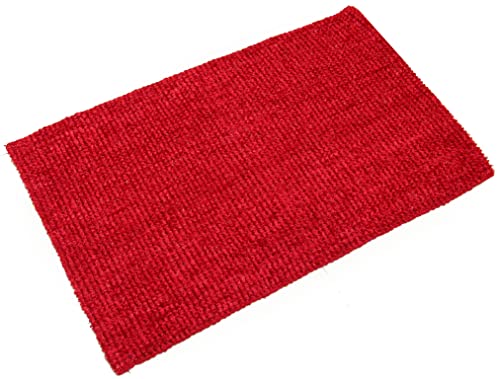 Vanity Teppich aus Baumwolle, waschbar, für Bad und Küche, rutschfest (80 x 150 cm, Rot) von Arte Tappeti