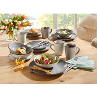 Kombi-Service, 16-teilig, aus Feinsteinzeug im Natur-Look von Arte Viva