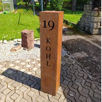 Metall Rost Säule Schriftzug 100x20x20 Als Personalisiertes Geschenk Gartendeko von ArteFerroShop