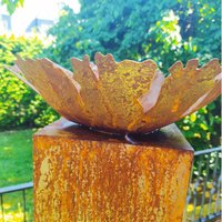Schale "Risse" Edelrost Pflanzschale 33 cm von ArteFerroShop