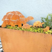 Schildkröte Edelrost Metall Rostfigur Tier Turtle Garten von ArteFerroShop