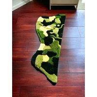 Moosteppich Grün Bettvorleger Weich Handgemachte Teppich Personalisiert Moos Art . Wiesen Abstrakt. Wand Kunst Muttertag Geschenk von ArtePazza