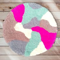Runder Teppich Wohnzimmer Flauschige Runder Dekorativer Bodenläufer, Handgemachte Badezimmer Teppich, Bettvorleger Rund, Home Dekor. Gift von ArtePazza