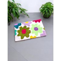 Teppich Weich .bettvorleger Kinderzimmer . Spielzimmer Dekoration. Blume Muster. Pastell Farben Rug Geschenk Muttertag. Kleiner Teppich von ArtePazza