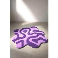 Teppich Lila Unregelmäßig Handgemacht Dekorativ Schlafzimmer Deko Dopamin Stil Kinderzimmer Modern Geschenk Idee Rug Unikat Trend von ArtePazza