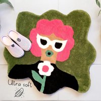 Wohnzimmer Teppich Abstrakt Bunt Pop-Art Geschenke Geburgstag Schlafzimmer Dopamin Deko Läufer Bettvorleger Deko von ArtePazza