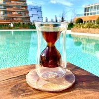 Sanduhrförmiges Doppelwandiges Glas - Cocktailglas, Doppelverglastes Glas, Arte Pion von ArtePion
