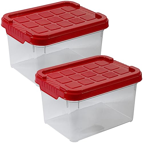 ARTECSIS 2 x Aufbewahrungsboxen aus Plastik XS, 2L - 19 x 14,5 x 11,5 cm, aufbewahrungsbox mit Deckel, Eurobox, stapelbar von ARTECSIS