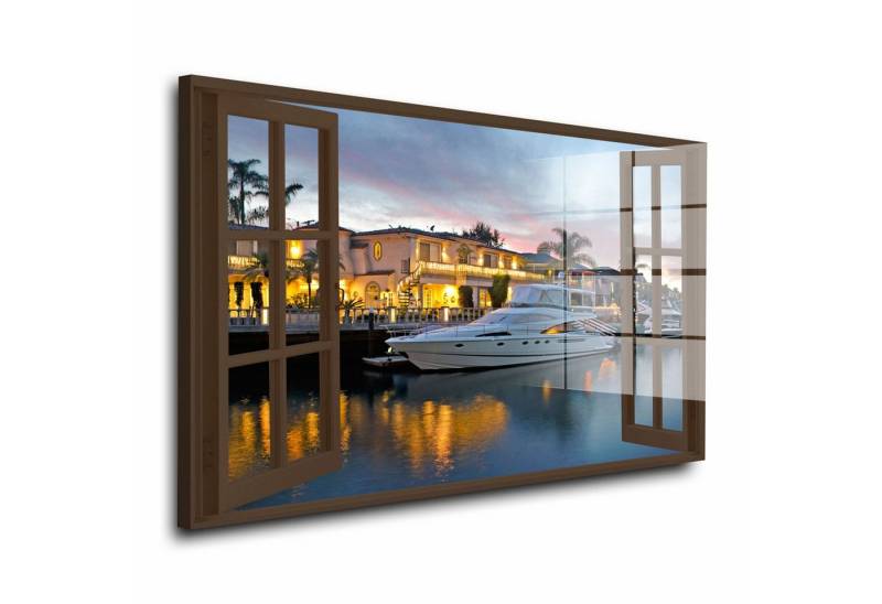 Artedinoi Acrylglasbild Fenster Motivation Florida Acrylglas Wandbild Bild Wanddeko XL von Artedinoi