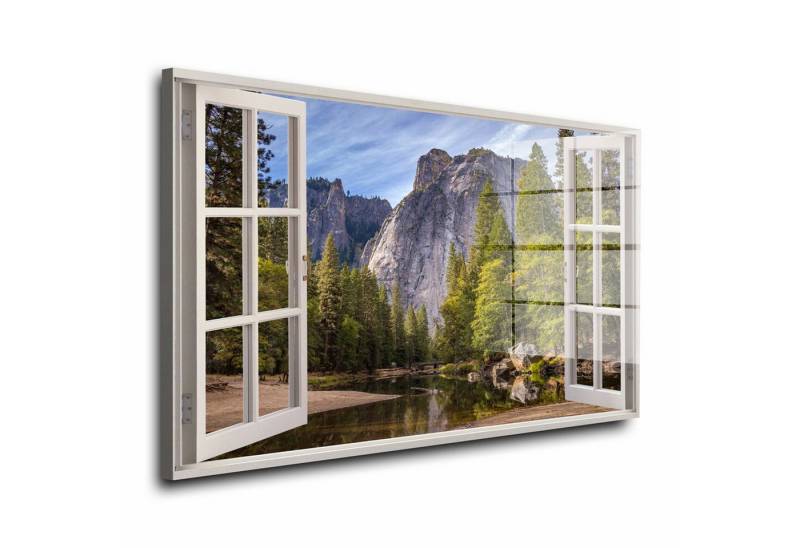 Artedinoi Acrylglasbild Fenster Natur Mountain Acrylglas Wandbild Bild Wanddeko Wohnzimmer XL von Artedinoi