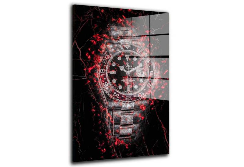 Artedinoi Acrylglasbild Motivation Uhr Red Style Acrylglas Wandbild Bild Wanddeko Wohnzimmer X von Artedinoi