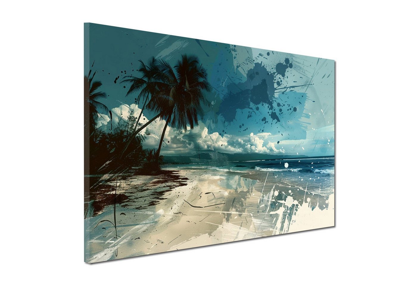 Artedinoi Leinwandbild Abstrakt Strand Palmen & Meer Wandbild Leinwandbild Kunstdruck XL Wand Artedinoi Leinwandbild Abstrakt Strand Palmen & Meer Wandbild Leinwandbild Kunstdruck XL Wand von Artedinoi