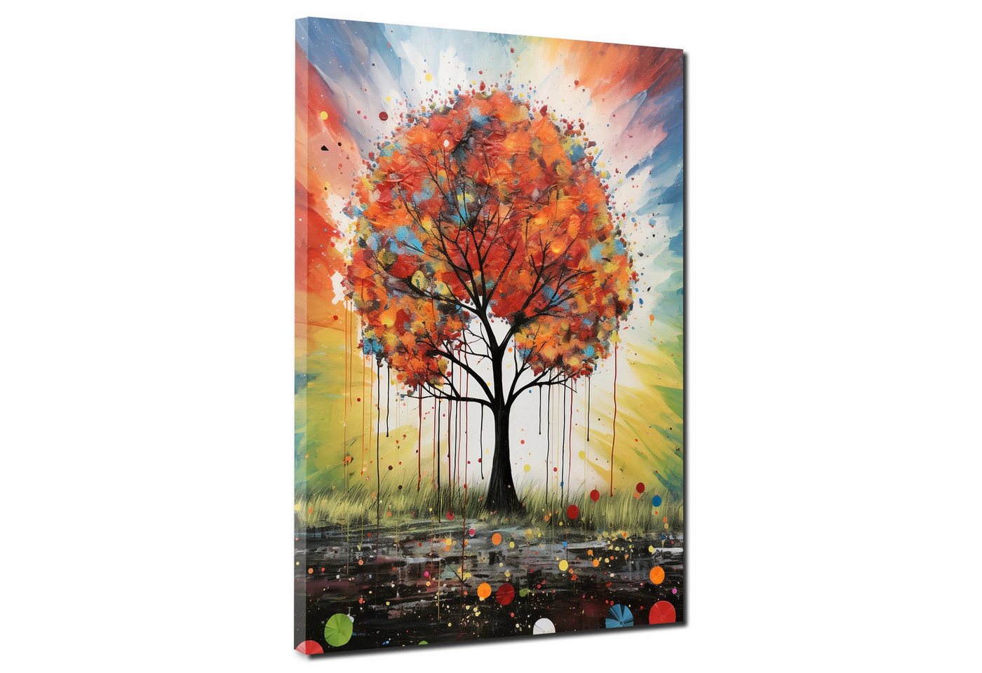 Artedinoi Leinwandbild Abstrakt bunter Baum im Herbst Leinwandbild Wandbild Kunstdruck XL Wan Artedinoi Leinwandbild Abstrakt bunter Baum im Herbst Leinwandbild Wandbild Kunstdruck XL Wan von Artedinoi