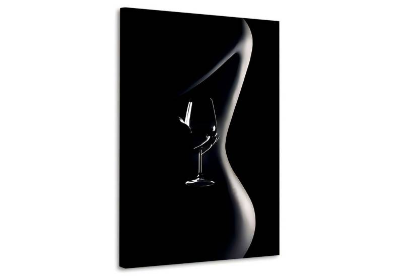 Artedinoi Leinwandbild Frau mit Weinglas Erotik Wandbild Leinwandbild Kunst XXL Deko Artedinoi Leinwandbild Frau mit Weinglas Erotik Wandbild Leinwandbild Kunst XXL Deko von Artedinoi