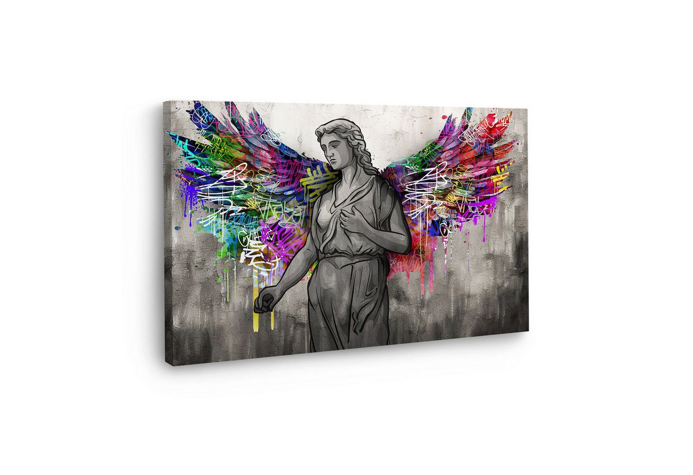 Artedinoi Leinwandbild Graffiti Street Art Engel mit Flügeln Wandbild Leinwandbild Kunstdruck Artedinoi Leinwandbild Graffiti Street Art Engel mit Flügeln Wandbild Leinwandbild Kunstdruck von Artedinoi