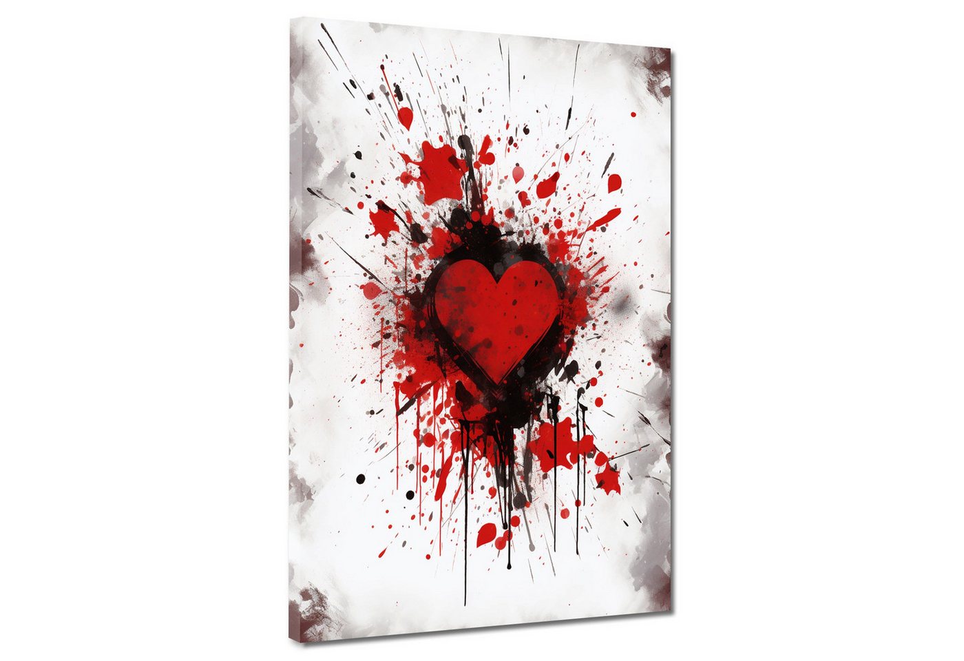 Artedinoi Leinwandbild Herz Abstract Art Splash Style Leinwandbild Wandbild Kunstdruck XL Dek Artedinoi Leinwandbild Herz Abstract Art Splash Style Leinwandbild Wandbild Kunstdruck XL Dek von Artedinoi