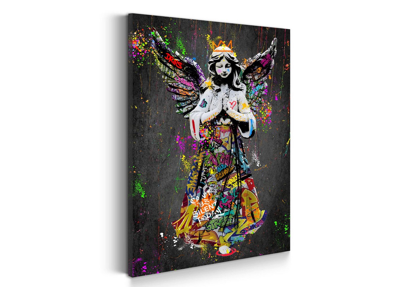 Artedinoi Leinwandbild Street Art Engel Wandbild Leinwandbild Kunstdruck XXL Deko Artedinoi Leinwandbild Street Art Engel Wandbild Leinwandbild Kunstdruck XXL Deko von Artedinoi