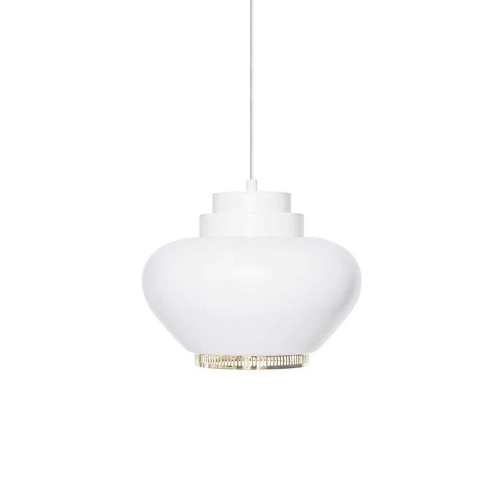 Artek - A333 Turnip Pendelleuchte White/Brass von Artek