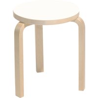 Artek - 60 Hocker, Laminat, weiß von Artek