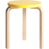 Artek - 60 Hocker, gelb lackiert / Birke natur von Artek