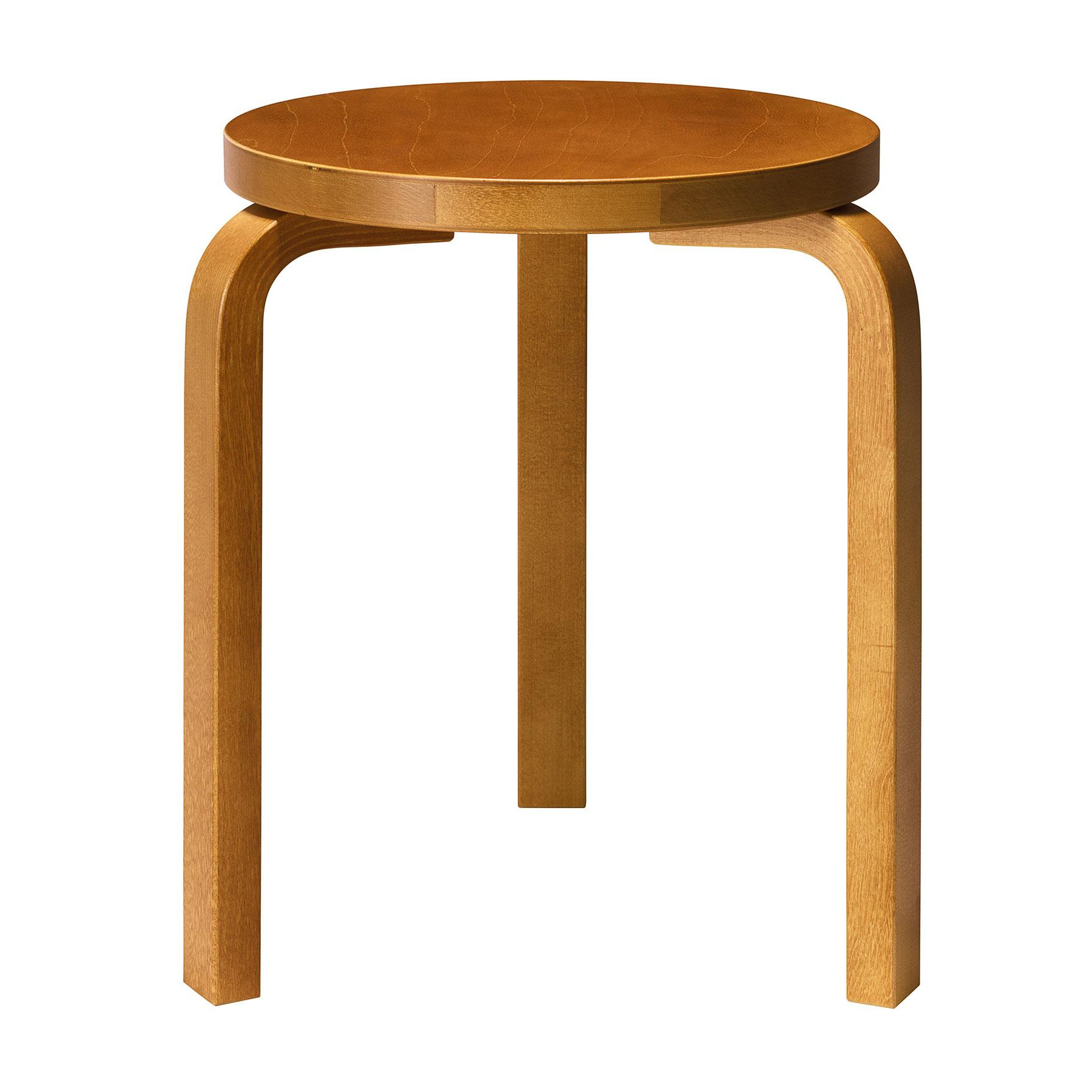 Artek - 60 Hocker gebeitzt - honig/gebeizt/H 44cm / Ø 38cm von Artek