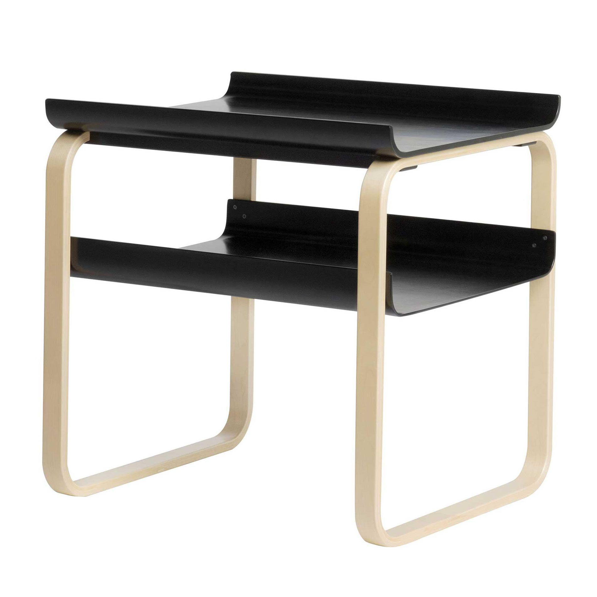 Artek - 915 Beistelltisch - schwarz, natur/lackiert/LxBxH 59x49x59cm von Artek