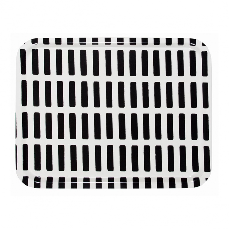 Artek - Siena Tablett 43x33cm - schwarz-weiß/LxBxH 43x33x2cm von Artek