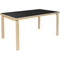 Tisch Aalto Table 82A black linoleum von Artek