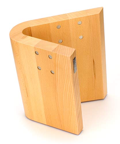 artelegno grand prix curve 83 - Messerblock Messerhalter - bis 10 Kochmesser - Klinge max. 25 cm - magnetisch - Buchenholz massiv von Artelegno S.N.C
