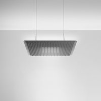 Artemide Architectural Eggboard Matrix LED Pendelleuchte, Direkt / Indirekt, 80 x 80 cm 3000 K, grau von Artemide Architectural