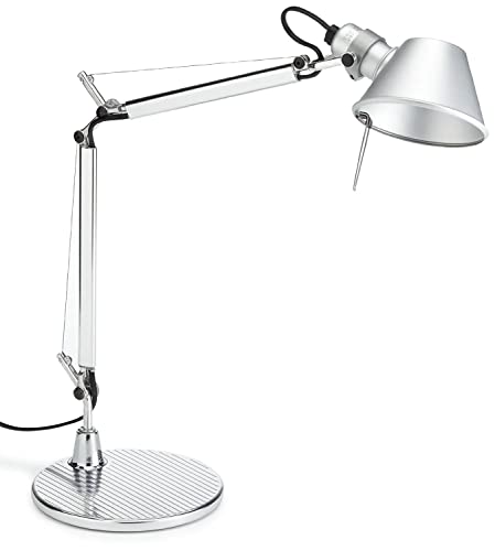 Artemide A011800 Tolomeo Micro Tischleuchte mit Fuß (E14, 40 Watt (Halogen), IP 20) aluminium von Artemide