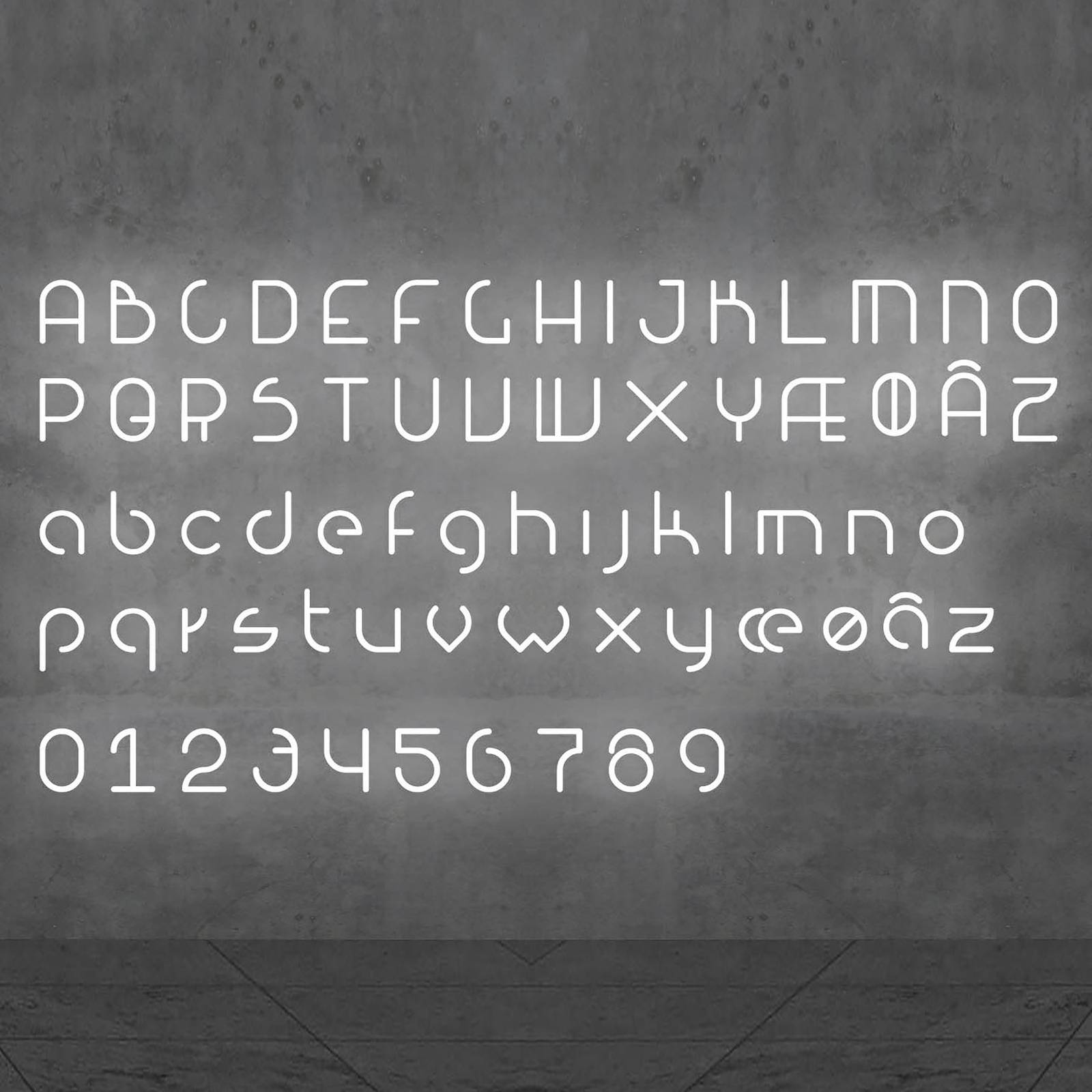 Artemide Alphabet of Light Wand Großbuchstabe Æ von Artemide