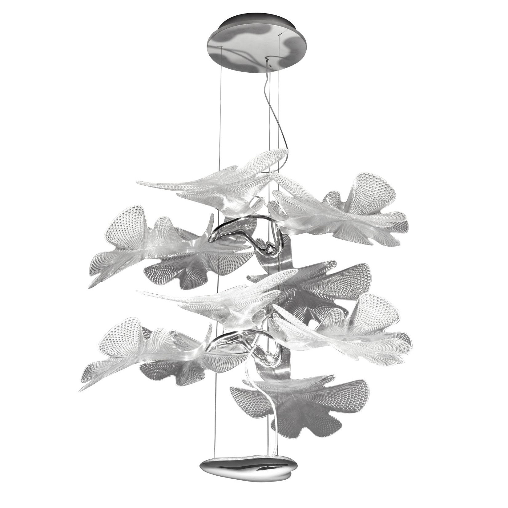 Artemide - Chlorophilia 2 LED Pendelleuchte App Control - transparent, chrom/H x Ø 66x78cm/3000K/3146lm/CRI=90 von Artemide