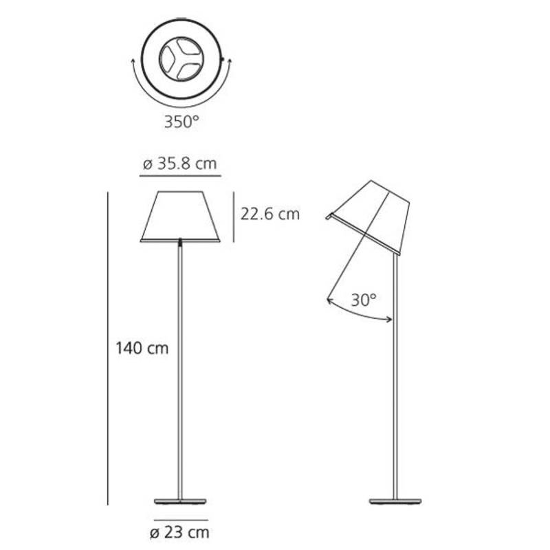 Artemide Choose Stehleuchte pergament/chrom von Artemide